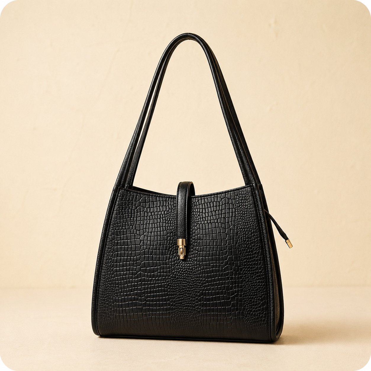 Noiré Croc Shoulder Tote